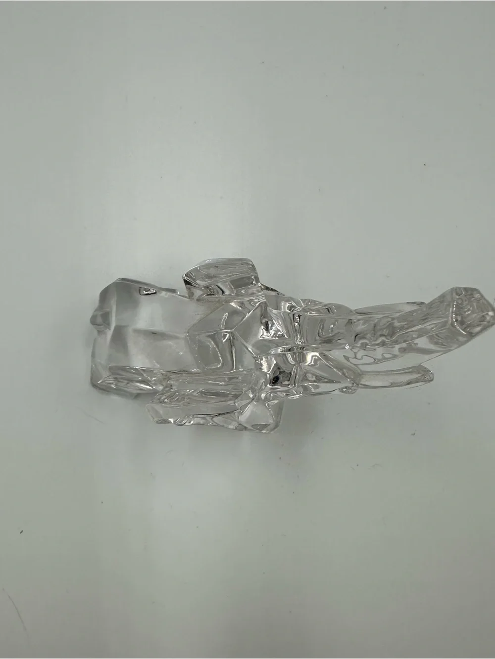 Clear Glass Elephant Figurine Home Accent - Transparent